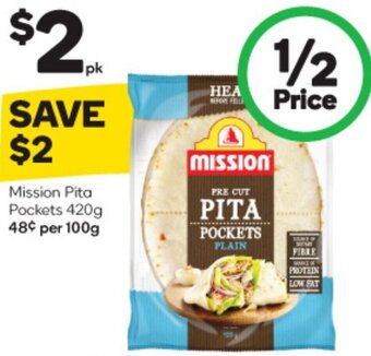 Woolworths Mission Pita Pockets 420g offer