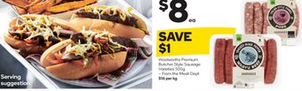 Woolworths Woolworths Premium Butcher Style Sausage offer