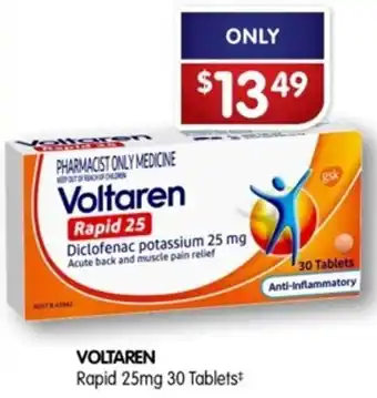 Alliance Pharmacy Voltaren Rapid 25mg offer