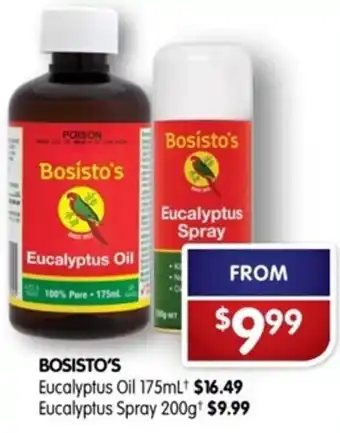 Bosisto's Eucalyptus Oil 175ml , Eucalyptus Spray 200g
