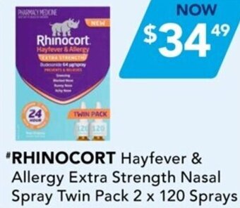 Rhinocort Hayfever & Allergy Extra Strength Nasal Spray Twin Pack