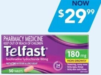 Amcal Pharmacies Telfast Hayfever Allergy Relief 180mg offer