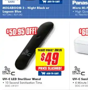 The Good Guys UV-C LED Steriliser Wand DOC-UV-011 offer