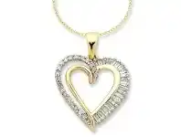 Bevilles Jewellery 9ct Yellow Gold Diamond Necklace offer