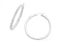 Bevilles Jewellery Halle Berry Cubic Zirconia Hoop Earrings-40mm offer