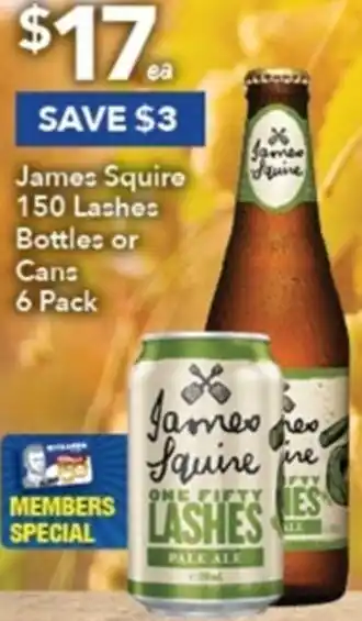 Ritchies James Squire 150 Lashes Bottle Or Cans offer