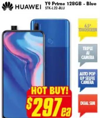 The Good Guys Huawei Y9 Prime 128GB 5TK-L22-BLU offer