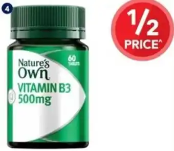Amcal Pharmacies Vitamin B3 500mg 60 Tablets offer