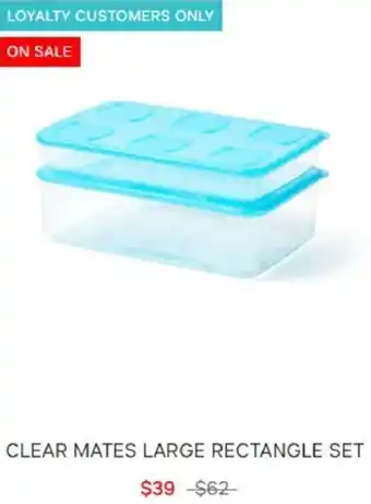 Tupperware Clear Mates Large Rectangle Set offer