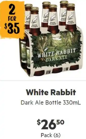 First Choice Liquor White Rabbit Dark Ale Bottle 330ml offer