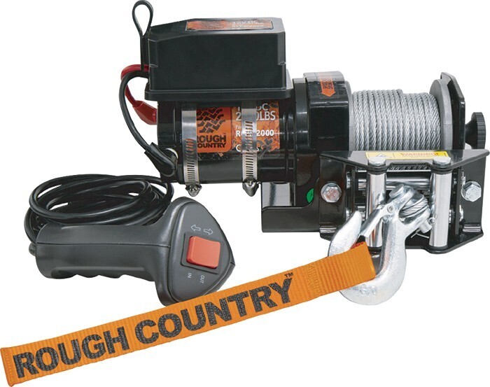 Rough Country 2000LBS Electric Utility Winch with Wire Rope offer at