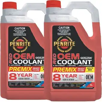 Autobarn Penrite Premix Coolant Red 5LT offer