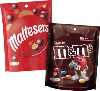IGA Maltesers, M&M’s, Pods, Skittles or Starburst Share Pack 120-215g Selected Varieties offer