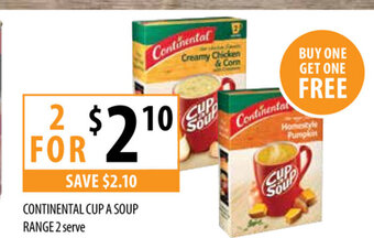 Supabarn Continental Cup a Soup Range 2 Serve offer