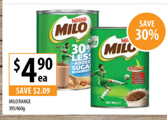 Supabarn Milo Range 395/460g offer