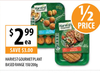 Supabarn Harvest Gourmet Plant Based Range 150/200g offer