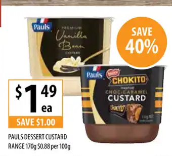 Supabarn Pauls Desert Custard Range 170g offer