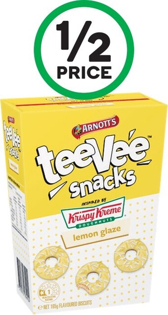 Woolworths Arnott’s Tee Vee Snacks 165-175g offer