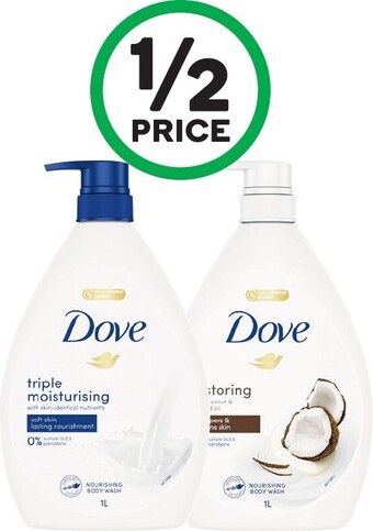 Woolworths Dove Body Wash 1 Litre offer