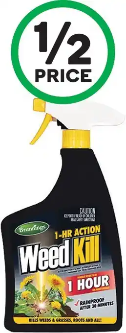 Woolworths Brunnings Fast Action Path Weeder or Fast Action Weed Kill RTU 1 Litre offer