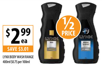 Supabarn Lynx Body Wash Range 400ml offer