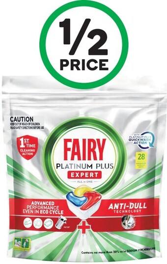 Woolworths Fairy Platinum Plus Dishwashing Tablets Pk 28 offer