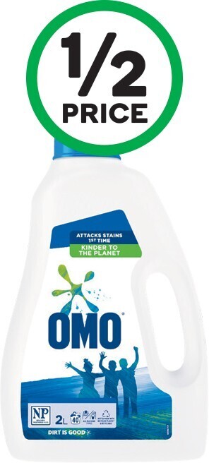 Woolworths Omo Regular Laundry Liquid 2 Litre or Powder 2 kg offer