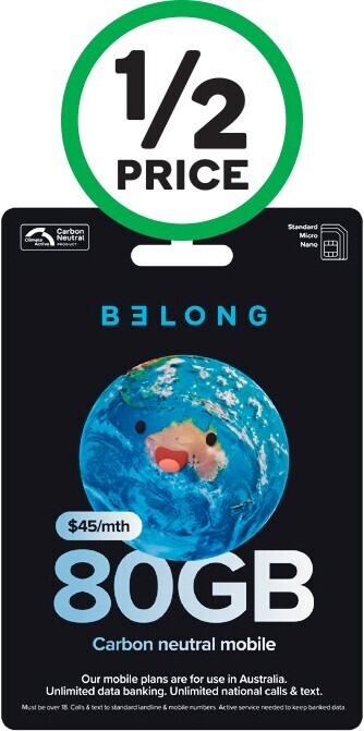 Woolworths Belong $45 Starter Pack¥ offer