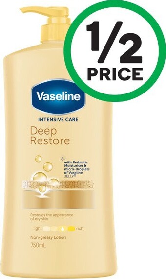 Woolworths Vaseline Intensive Care Body Lotion 750ml offer