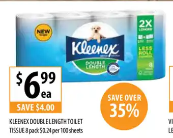 Supabarn Kleenex Double Length Toilet Tissue 8 Pack offer