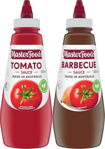Coles Masterfoods Tomato or Barbecue Sauce 475mL-500mL offer