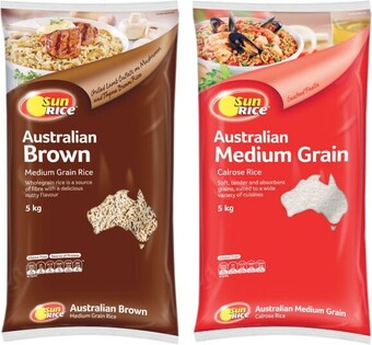 Coles Sunrice Medium Grain Rice 5kg offer