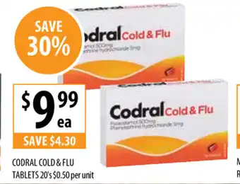 Supabarn Codral Cold & Flu Tablets 20's offer