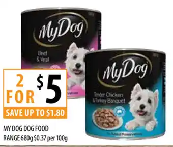 Supabarn My Dog Food Range 680g offer