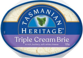 Coles Tasmanian Heritage Triple Cream Brie 125g offer