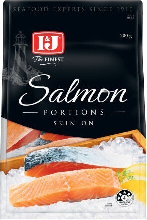 Coles I&J Salmon Skin Off or On 500g offer