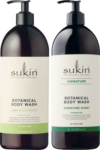 Coles Sukin Botanical Body Wash Pump 1 Litre offer