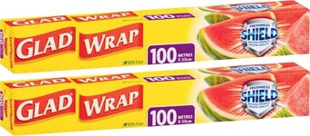Coles Glad Cling Wrap 100 Metre offer