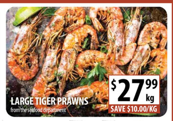 Supabarn Large Tiger Prawns offer