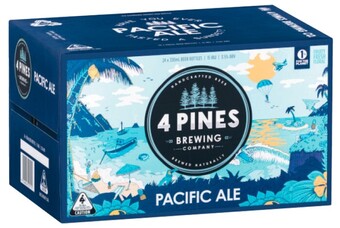 Coles 4 Pines Brewing Pacific Ale Bottles 24x330mL offer