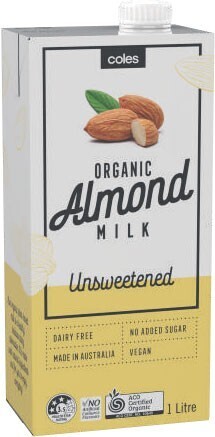 Coles Coles Organic Unsweetened Almond Milk 1 Litre offer