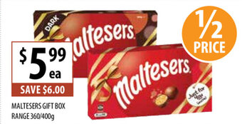Supabarn Maltesers Gift Box Range 360/400g offer