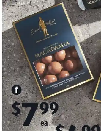 ALDI Ernest Hillier Milk Chocolate Coated Macadamias, Scorched Almonds or Dark Chocolate Ginger 240g offer