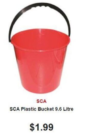 SuperCheap Auto SCA Plastic Bucket 9.6 Litre offer