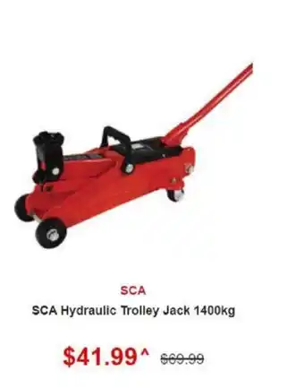 SuperCheap Auto SCA Hydraulic Trolley Jack 1400kg offer