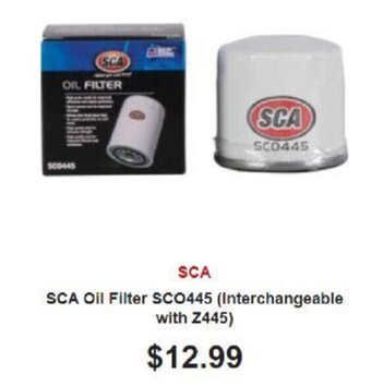 SuperCheap Auto SCA Oil Filter SCO445 (Interchangeable with Z445) offer