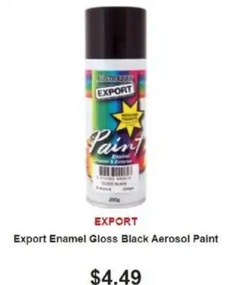 SuperCheap Auto Export Enamel Gloss Black Aerosol Paint offer