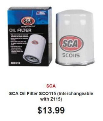 SuperCheap Auto SCA Oil Filter SCO115 (Interchangeable with Z115) offer