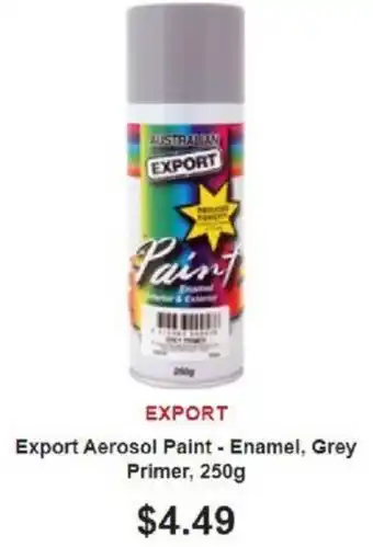 SuperCheap Auto Export Aerosol Paint - Enamel, Grey Primer, 250g offer