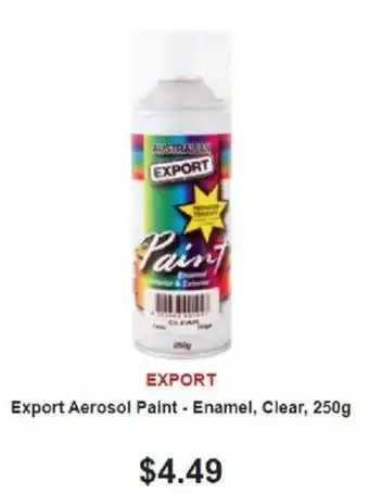 SuperCheap Auto Export Aerosol Paint - Enamel, Clear, 250g offer